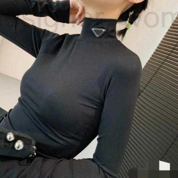 women's t-shirt designer fall fashion t shirt long sleeve base black and white color luxury cotton elastic soft comfort q29a